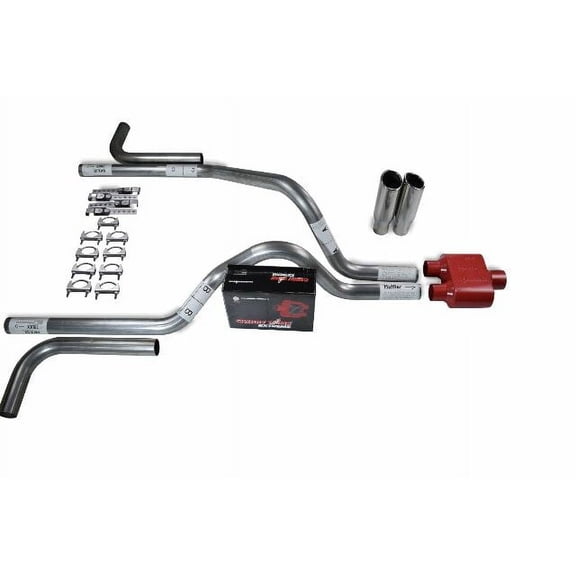 Dodge Dakota 97-05 2.5" Dual Truck Exhaust Kits Cherry Bomb Extreme Side Clamp