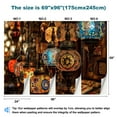 thumbnail image 3 of Peel and Stick Wallpaper Waterproof Turkish Moroccan glass tea light hanging Wall Mural Decor Self Adhesive and Removable 69in x 98in, 3 of 8