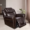 thumbnail image 6 of Aukfa Leather Recliner Chair, 41" Oversized Armchair for Living Room Bedroom, Espresso, 6 of 11