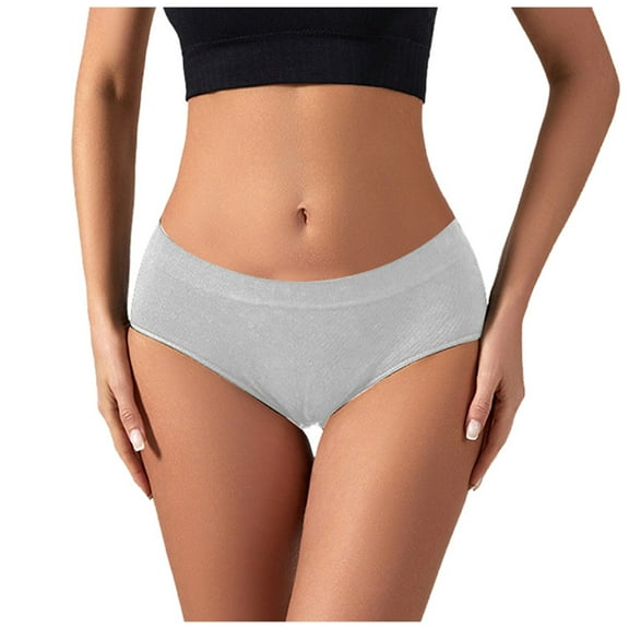 Velaura Seamless Womens Underwear Teen Panties plus Size Womens Underwear Women Panties No Show Underwear Women Women's Seamless Breathable Pure Crotch With Low Waist Glare Bottom And Sexy