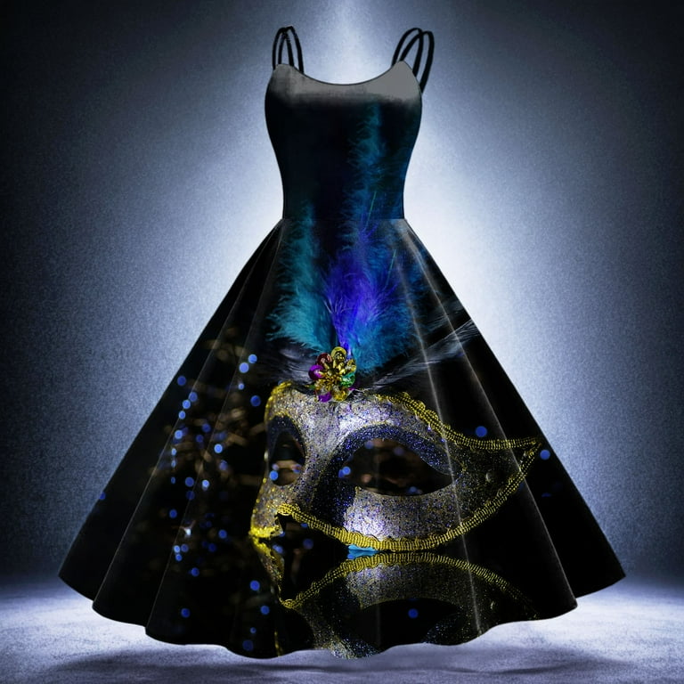 Mardi Gras Outfits Women Sleeveless Knee Length Retro A Line Flared Swing Formal Prom Party Dress Purple XL - Walmart.com Mardi Gras Outfits Women Sleeveless Knee Length Retro A Line Flared Swing Formal Prom Party Dress Purple XL - Walmart.com
