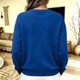 thumbnail image 3 of cocolona Texture Knitted Sweater for Women Crew Neck Long Sleeve Casual Sweater Solid Color Trendy Fall Winter Sweater, 3 of 6