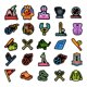 thumbnail image 2 of Set de stickers FengHiLe de béisbol neón impermeables, 50 piezas, 2 of 6