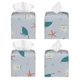 thumbnail image 2 of KLL Turtles And Shells Print Tissue Box Cover,Leather Tissue Holder Square Facial Tissue Case Facial Paper Organizer Dispenser for Bathroom, Vanity Countertop, 2 of 7