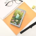 thumbnail image 7 of JIALIOU Nylon Trifold Card Wallet with ID Window Zipper Pocket for Men Women Teen Cartoon Frog Sit in Meadow Of Flower, 7 of 7