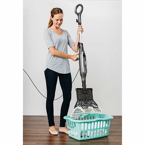 Shark S5003D Genius Corded Electric Floor Steamer Steam Cleaner Pocket Mop, Gray