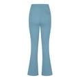 thumbnail image 5 of XFLWAM Women's Yoga Dress Pants Stretchy Work Slacks Business Casual Straight Leg/Bootcut Pull on Trousers with Pockets Light Blue XXL, 5 of 6