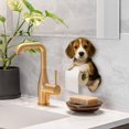 thumbnail image 4 of Porte-papier Hygiénique pour Chien, Porte-Rouleau de Toilette en Résine 3D pour Chiot, Organisateur Réaliste de Serviettes pour Rouleaux Standard, Mignon Distributeur de Mouchoirs Mural Beagle avec Étagère de Rangement, pour Déco de Cuisine et Salle de Bain, 4 of 8