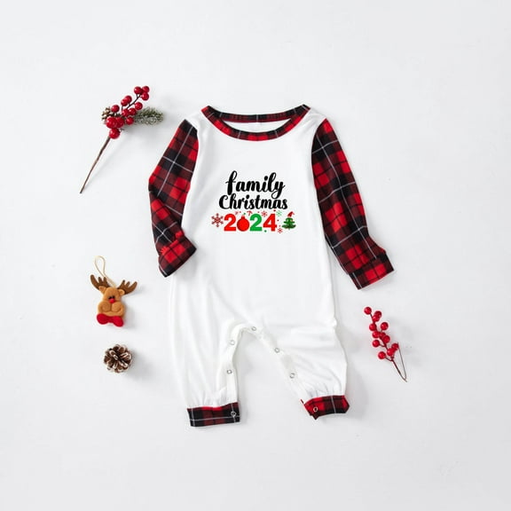 Matching Christmas Pajamas - Family Christmas Pajamas Set, Long Sleeve Sleepwear Holiday Xmas Homewear