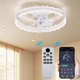 thumbnail image 1 of Ventilador de techo moderno con luz LED circular – Diseño ramas elegante – 7 aspas silenciosas – Motor 15W 500mm – Iluminación y ventilación 2 en 1 – Fácil instalación – Color blanco, 1 of 7