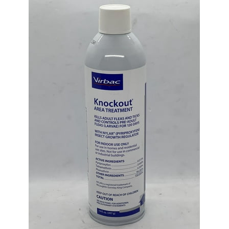 Virbac Knockout Area Treatment Spray Kills Fleas  Ticks 14 oz.