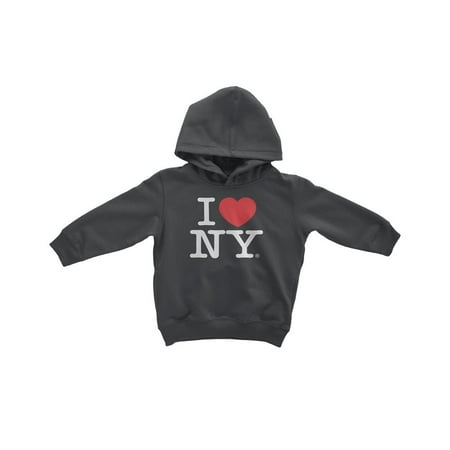 Medium I Love Ny Kids Hoodie Charcoal