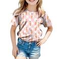 thumbnail image 4 of Staki Toddler Easter Outfit Toddler Boys Girls Cute Bunny Short Sleeve Crew Neck Shirt Top Kids Easter Outfits 1-9Y 10-13Y(Light Pink,12-13 Years), 4 of 6