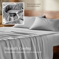 thumbnail image 5 of Bare Home Bamboo Sheet Set - Made from Rayon Fibers - Deep Pockets - 4 Piece - Split Head Flex King, Cloud Gray, 5 of 10