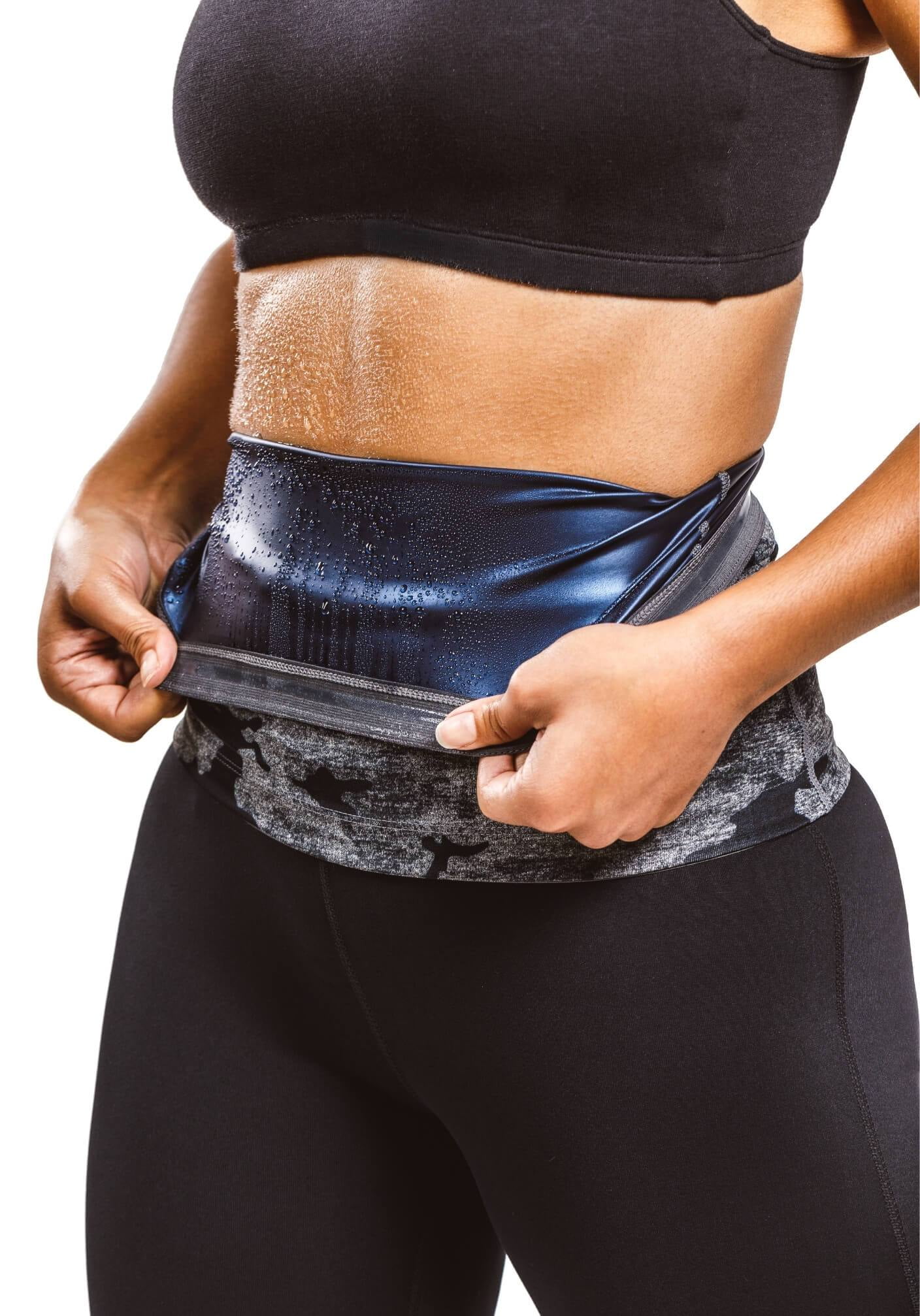  BODYSUNER Waist Trainer Trimmer Sweat Belt Band for Women Lower  Belly Fat Sauna Slimming Belt Suit Workout Gym Deep Blue,S/M : Sports &  Outdoors