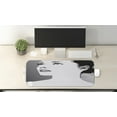 thumbnail image 2 of Retro Computer Mouse Pad, Young Gentle Woman with Make up Looking in Digital She Graphic Print, Rectangle Non-Slip Rubber Mousepad Large, 31" x 12" Gaming Size, Black Grey, by Ambesonne, 2 of 2