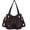Brown, variant on Purses and Handbags Women Tote Shoulder Top Handle Satchel Hobo Bags Fashion Washed Leather Purse Black