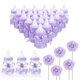 thumbnail image 1 of MACTING 2 docenas de cajas de dulces para biberones de 3,5 pulgadas con 5 rosas de flores artificiales para decoración de regalo de baby shower (púrpura), 1 of 5
