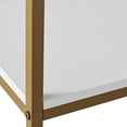 thumbnail image 6 of Mainstays 6-Shelf Gold Metal Frame Bookcase, White, 6 of 6