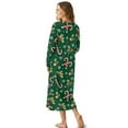 thumbnail image 2 of DISNIMO Christmas Snowflake Print Nightgown for Women Long Sleeve Nightshirt Full Length Sleepwear V Neck Soft Night Gowns, XL, 2 of 8