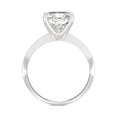 thumbnail image 3 of Charles & Colvard White Gold Moissanite 8mm Cushion Solitaire Engagement Ring-Size 6.5 2.40ct DEW, 3 of 8