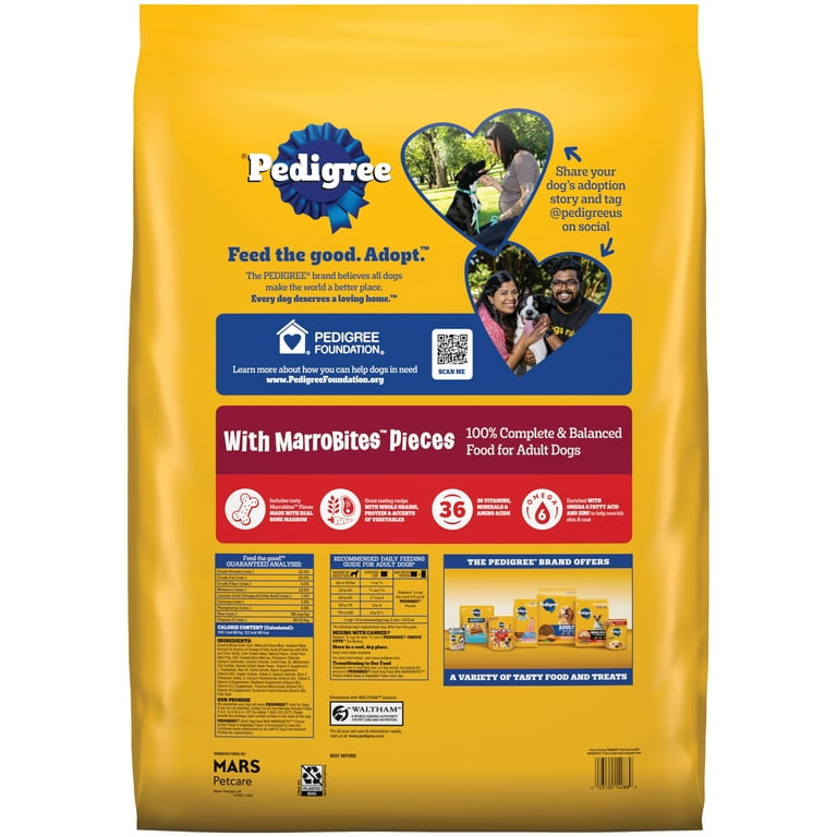 Pedigree MarroBites Dry Dog Food Grilled Steak Vegetable 36 lb