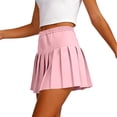 thumbnail image 5 of Women's Pleated Mini Skirts Elastic High Waist Flowy Skorts 2026 Summer Tennis Skirts Lined Lightweight Golf Workout Fashion Casual Skirts, 5 of 5