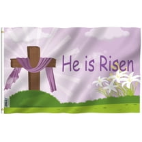 Anley Fly Breeze 3x5 Foot He Is Risen Easter Flag - Good Friday Christian Jesus Lily Flags Polyester