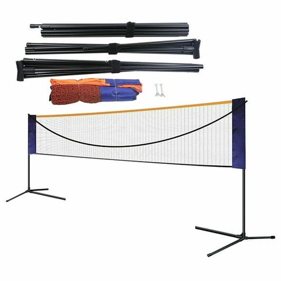 Badminton Net Set 20ft  Portable Tennis Net Pickleball and Volleyball Net  Pole