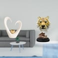 thumbnail image 2 of Figura de escritorio,Escultura de corazón para escritorio,oficina,decoración del hogar,Escultura de mesa,Escultura de cabeza de tigre Estatua moderna de sobremesa,Figura de cabeza de animal, 2 of 8