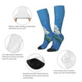 thumbnail image 3 of Naloa Hibiscus Flowers Calm Water Knee Socks, High Socks Long Stretchy Sock Women Knee High Stocking, Long Socks for Women, 3 of 6