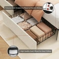 thumbnail image 5 of Full Upholstered Led Bed Frame With 4 Storage Drawers, Bed Frame With Rgb Led Lights, Velvet Platform Bed Frame With Wingback Headboard, No Box Spring Needed, Noise Free, Easy Assembly, 5 of 7