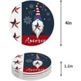 thumbnail image 1 of FMSHPON Independence Day Gnomes Set of 4 Round Coaster for Drinks, Absorbent Ceramic Stone Coasters Cup Mat with Cork Base for Home Kitchen Room Coffee Table Bar Decor, 1 of 6