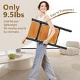 thumbnail image 3 of 3 Step Ladder, Foldable Step Stool, Aluminum Lightweight Ladder for Home Kitchen Closet, Anti-Slip Pedals, Ease of Folding, Portable, 300lbs Capacity - Black&Wood Grain, 3 of 15