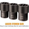 thumbnail image 5 of PinesC Lug Nut Remover, 6 Pieces Wheel Lock Removal Kit for Removing Stripped, Damaged, Frozen, Rusted, Rounded-Off Bolts, Nuts & Screws 6-piece, 5 of 5