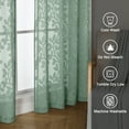 thumbnail image 6 of OVZME Darla Sage Green Sheer Curtains 96 Inches Long 2 Panels, Light Filtering Soft Lightweight Extra Long Living Room Curtains, Texturd Farmhouse Window Curtain Panels for Bedroom, 42Wx96L, 6 of 8