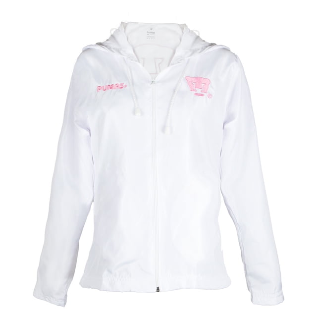 OLD SCHOOL SPORTS Pumas UNAM Chamarra Rompevientos Sport Blanco/Rosa Mujer OLD SCHOOL SPORTS Pumas de la UNAM Pumas UNAM Sport repelente al agua