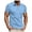 Blue, variant on Men's Short Sleeve Lapel T Shirt Summer Casual Solid Holiday Shirts Tops