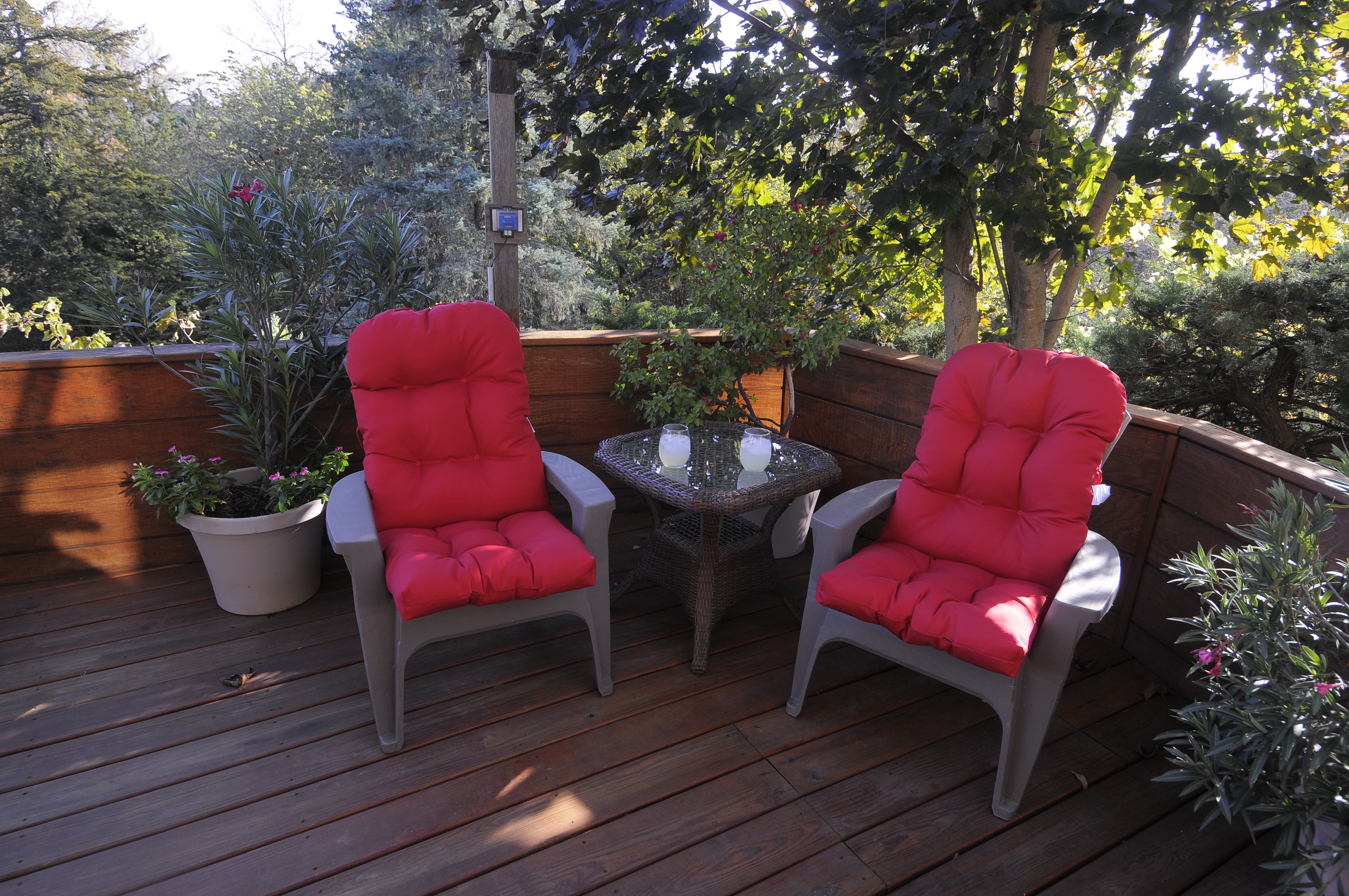 Red Indoor / Outdoor Adirondack Cushion Patio Chair Cushion