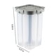 thumbnail image 3 of Contenedor hermético para almacenar alimentos con 4 compartimentos y tapas | Organizador de cereales transparente de 2,3 l para despensa, cocina, harina, azúcar, arroz y refrigerios | Diseño, 3 of 8