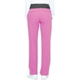 thumbnail image 2 of Elle Scrubs Pant for Women Mid Rise Straight Leg Pull-on EL130, S, Berry Parfait, 2 of 5