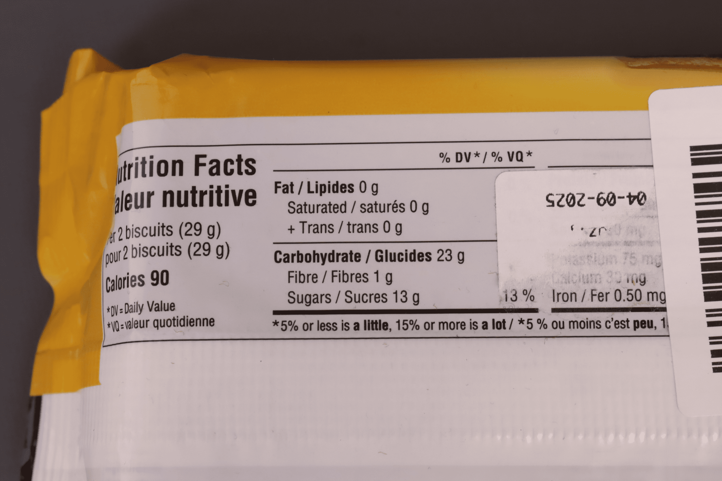 fig newtons nutrition facts label