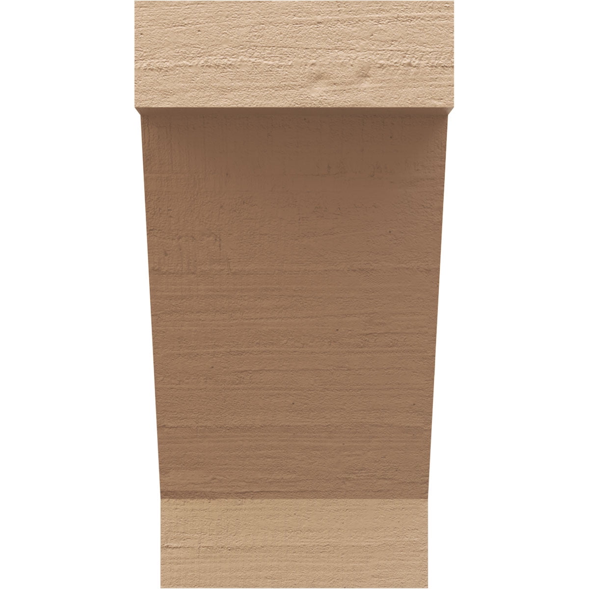 11"W x 11"D x 22"H Wide Burlington Rough Cedar Woodgrain TimberThane Corbel, Primed Tan
