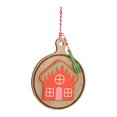 thumbnail image 2 of Adornos navideños, adornos navideños, regalos navideños, placas redondas de madera para decoración navideña, colgante, copo de nieve, casa navideña, adornos para árbol de Navidad, letrero colgante de, 2 of 6