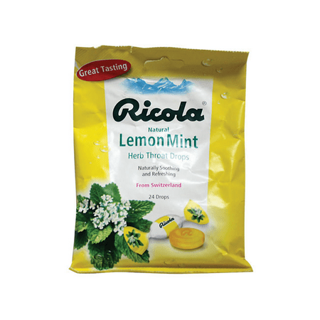 Ricola Natural Herb Throat Drops Lemon Mint 24 Ct (Best Tasting Ricola Cough Drops)