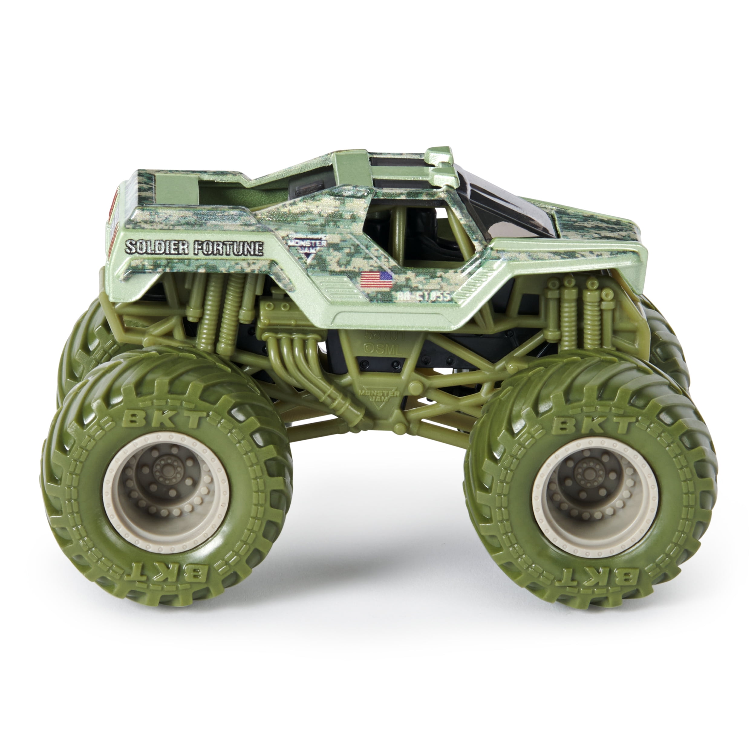 Monster Jam, Official Shaker Vs. Soldier Fortune Die-Cast Monster Trucks, 1:64 Scale, Kids Toys for Boys Ages 3 and up