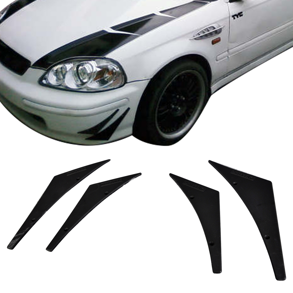 Ikon Style PU Front Bumper Lip Under Splitter + Rear Apron Splitters Ikon Style PU Front Bumper Lip Under Splitter + Rear Apron Splitters