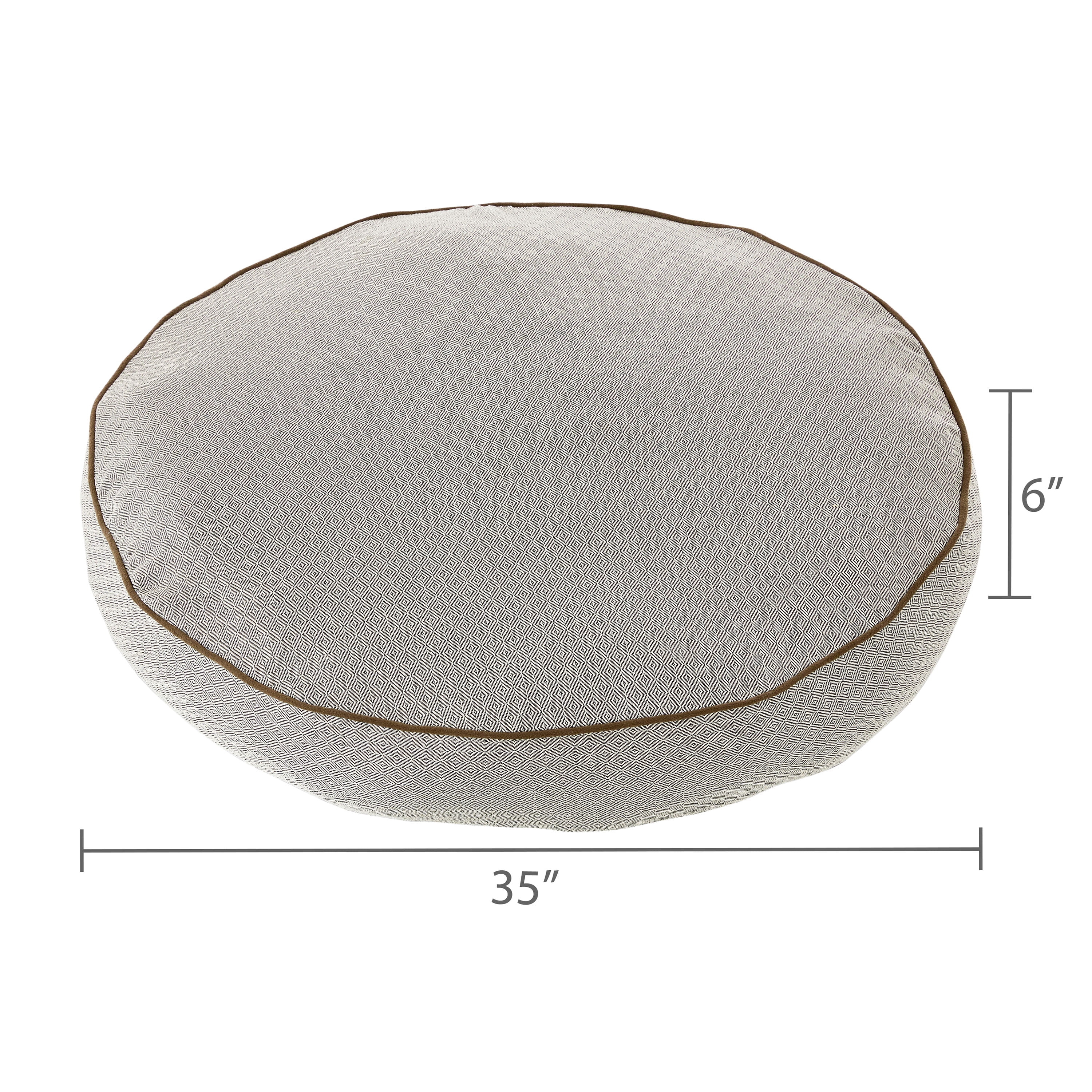 Vibrant Life Large Round Dog Bed, Gray, 36" x 36"