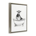 thumbnail image 4 of Stupell Industries Antique Tub with Cow Bath & Laundry Painting Brown Floater Framed Canvas Art Print Wall Art, 17 x 21, 4 of 10