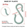 thumbnail image 2 of Uxcell Bedroom Kitchen Closet Plastic Hangers Light Blue S Shape Hooks 24 Pack, 2 of 7